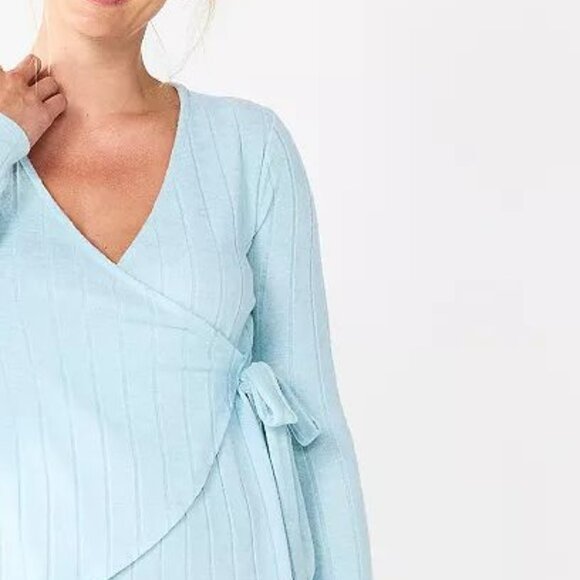 Sonoma Maternity Goods For Life Nursing Wrap Top Light Blue Size XL NEW - Picture 2 of 3